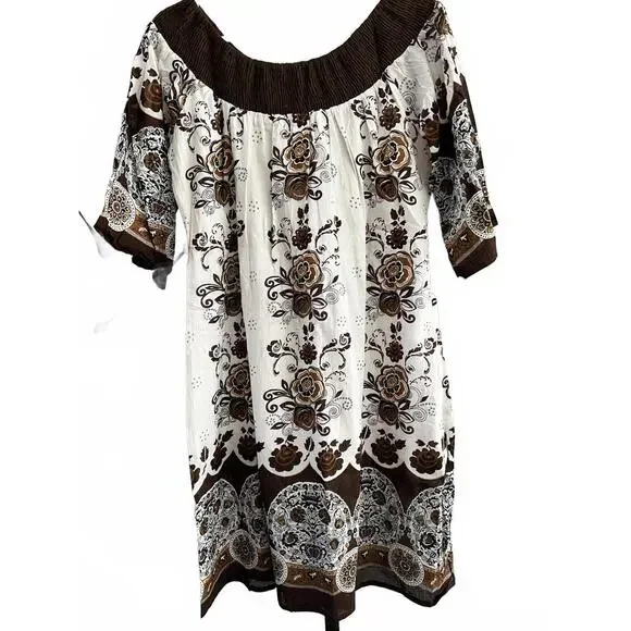 Chaudry Women's Floral Tunic Dress - L - Picture 2 of 7
